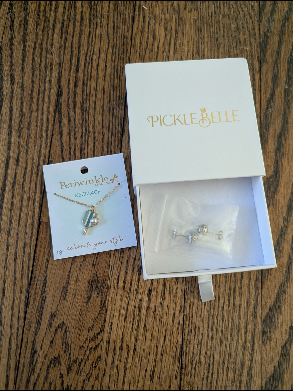 NWT Picklebelle Pickleball Themed Necklace And Earring Set